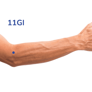 Quchi - Punto de acupuntura 11GI - Meridiano del intestino grueso