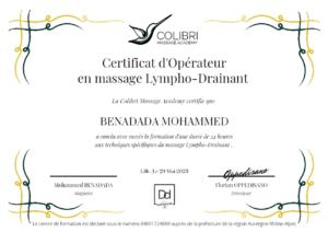 Certificat en massage lympho-drainant